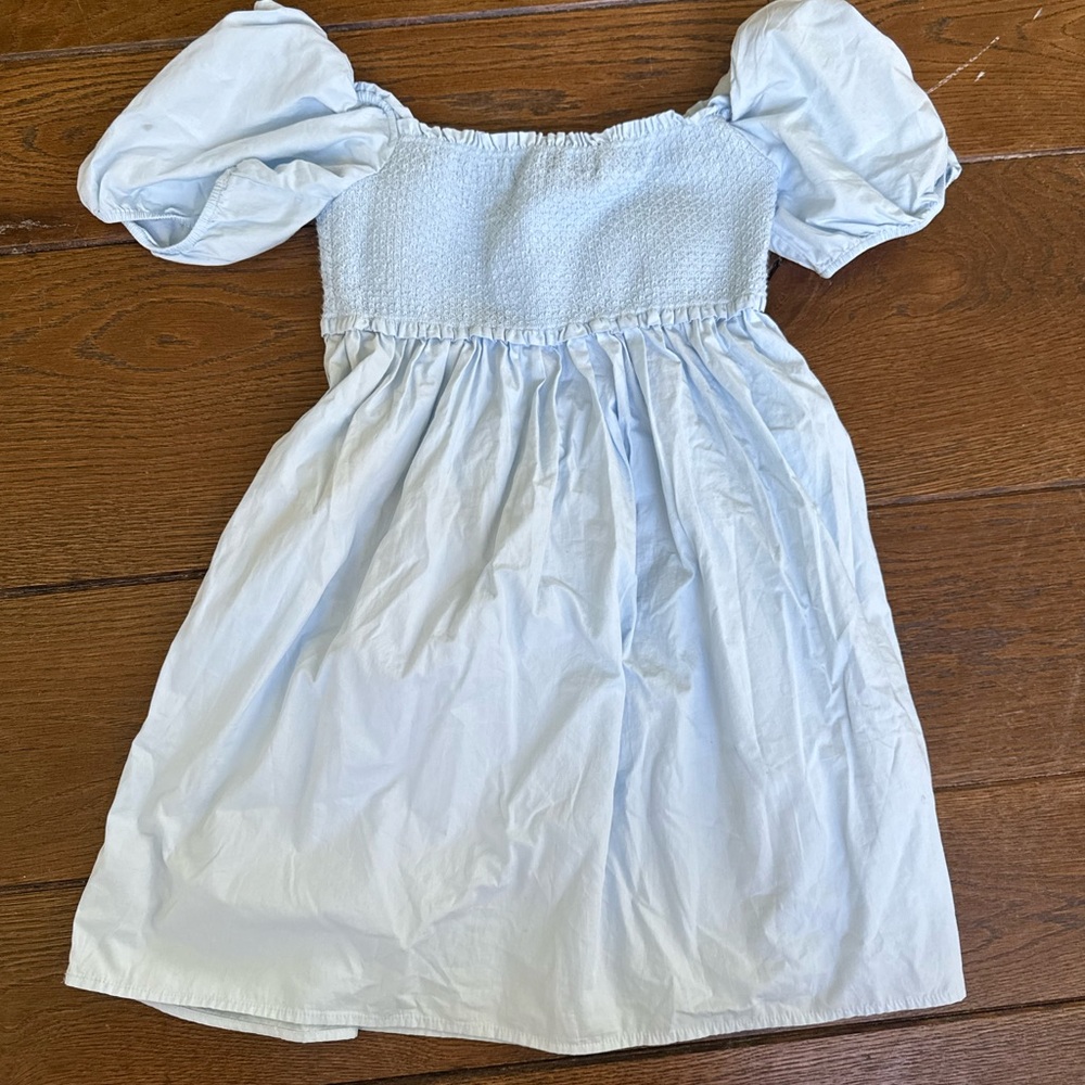 Light Blue Dress with puff sleeves